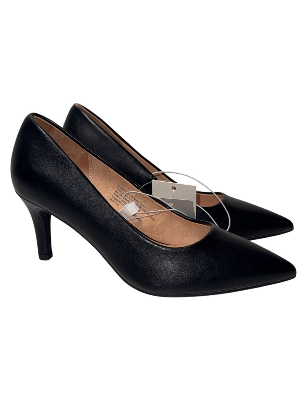 A NEW DAY Cindy Mid High Black Heels Memory Foam Insole Women’s Size 6